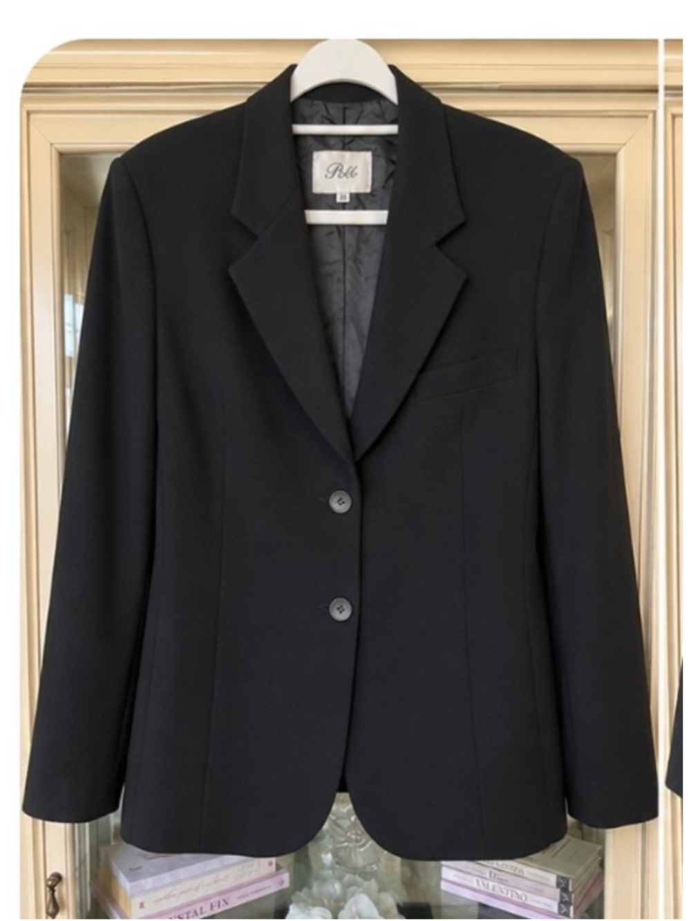 Polo Black Viscose Wool Blazer Size 38/6 Vintage